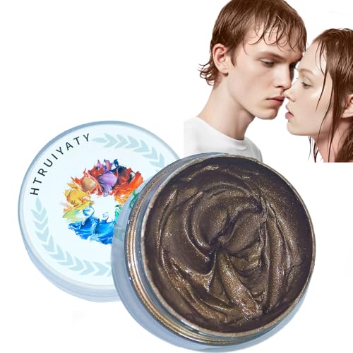 Cire Colorante Cheveux Teinture pour Cheveux Temporaire Naturelle Lavable Crème Coloration Capillaire Instantané pour Hommes Femmes Cosplay Halloween
