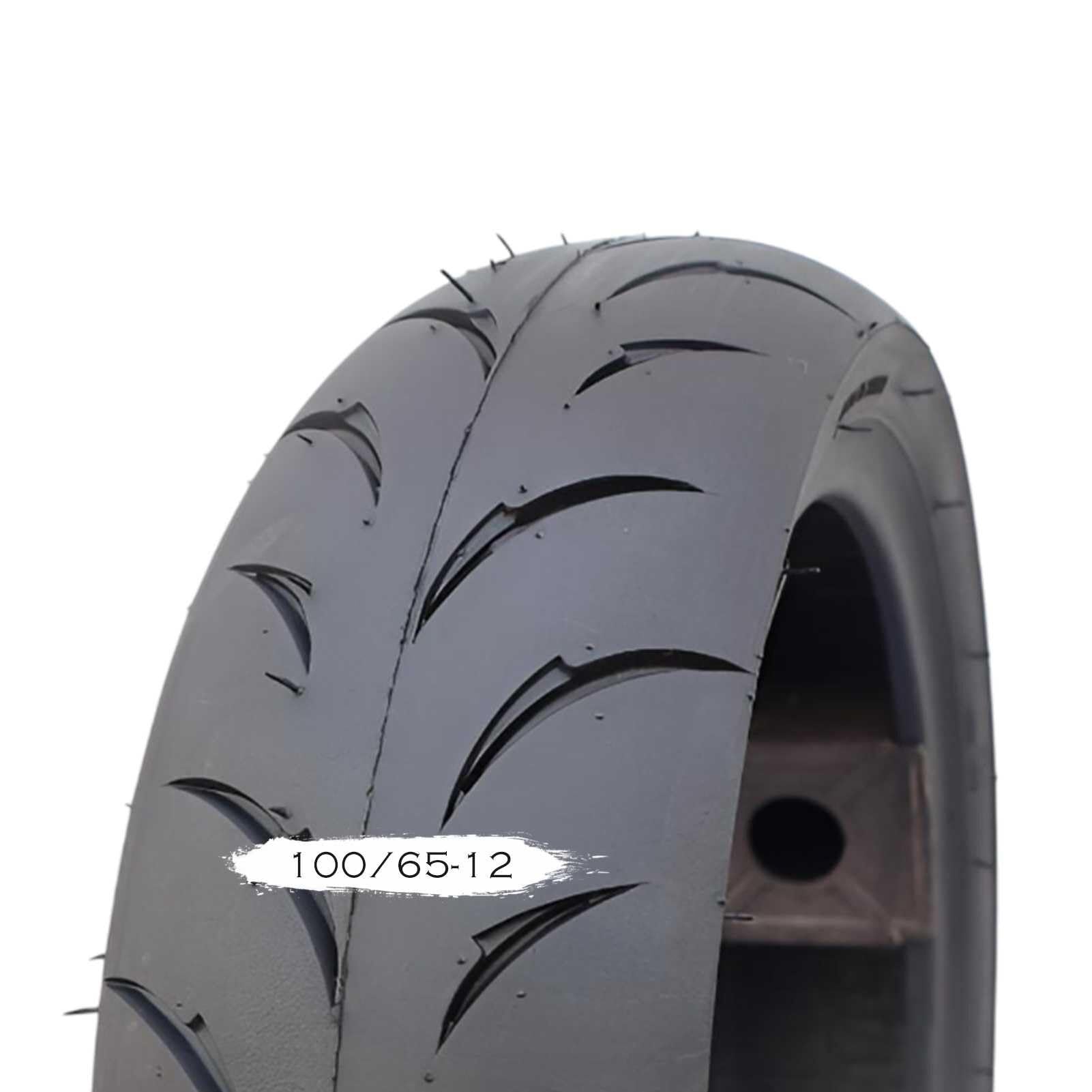 100/65-12 Opona Bezdętkowa do Motocykla Dwukołowego, 12 Cali Opona Miejska z Niskim Oporem Toczenia 100 65 12 TL Zamiennik Przednia Tylnia