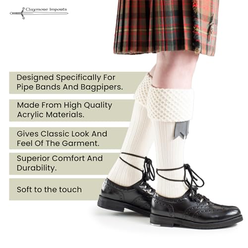 New Machine washable Piper Style Kilt Hose, Best Scottish kilt hose socks for Men3