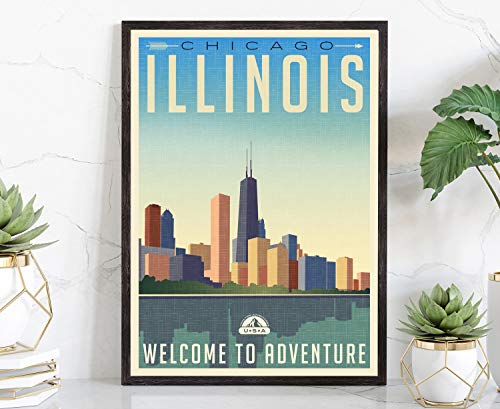 Póster de viaje de estilo retro