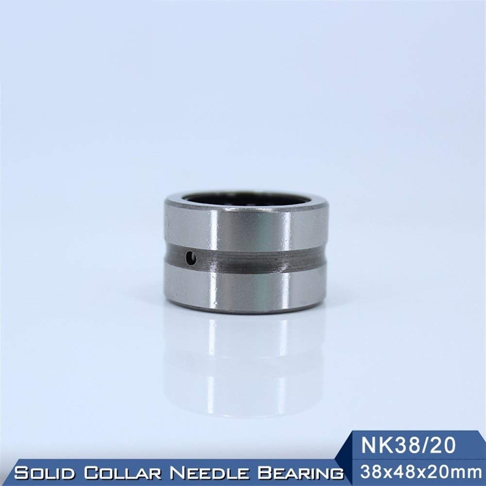 DOLUNTO NK38 / 20 Rodamiento de Agujas 38x48x20 mm (5 PC) Solid Collar rodamientos de Agujas sin Anillo Interior NK38 / 20 NK3820 Bearing