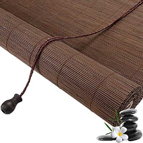 Sonnenschutz Bambusrollo Natur,Retro Jalousine Bambusrollo,45-140cm Breit...