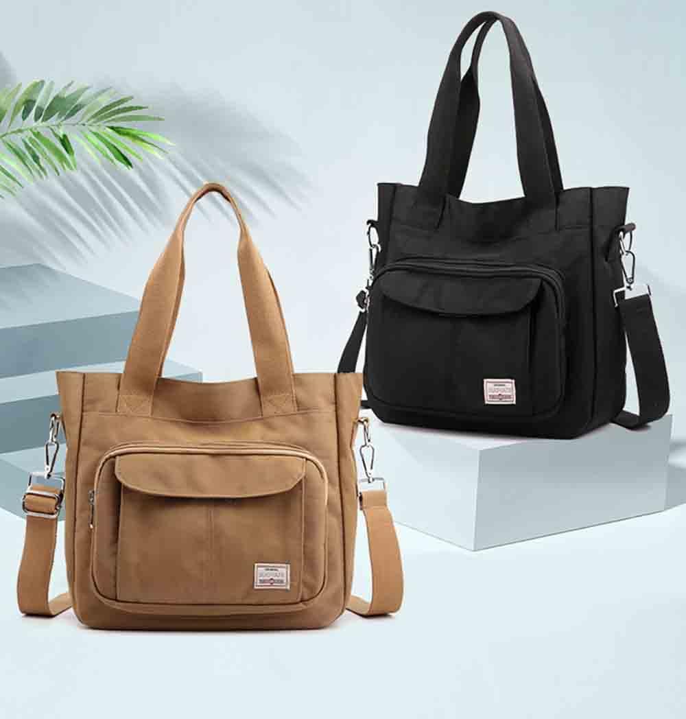 Fashion Women's Canvas Bag Mommy Large Capacity Crossbody Bag Nylon Casual Women's Shoulder Bag - Image 2