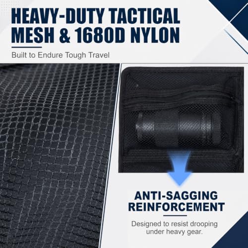 Image of Tudomro Lid Organizer Compatible with Pelican 1510 Cases, 5 Pockets Mesh Storage Insert with Dual Mount, Includes Stainless Steel Screws & Heavy Duty Adhesive Hook-and-Loop Strips