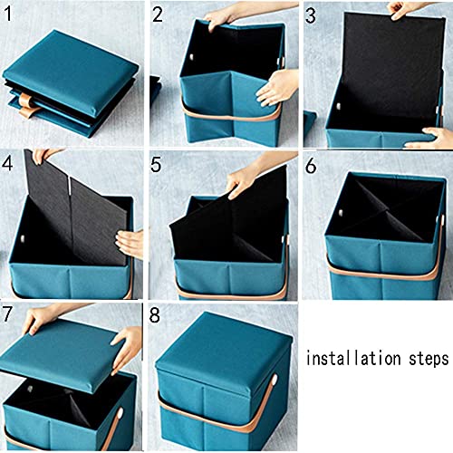 Repose-pied de rangement pliable carr&eacute; pour lib&eacute;rer de l\'espace - 8