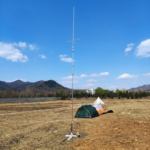 WOOKLEA GP4 HF Trap Vertical Antenna 4 Band 7 14 21 29MHz, Shortwave Ground Plane Radiator 1000W PEP, UHF Female Connector, for Amateur Radio DXing and Open Air Urban Setup