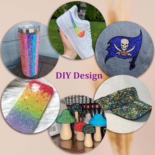 Image of 2 Boxes Jelly Rhinestones for Bedazzling, 40000Pcs 3 /4 /5mm Multicolor Flatback Resin Gems for Crafting, Bedazzler Kit with 3Pcs 10ml B7000 Jewelry Glue for DIY Crafts Tumblers Fabric Decor Nail Art