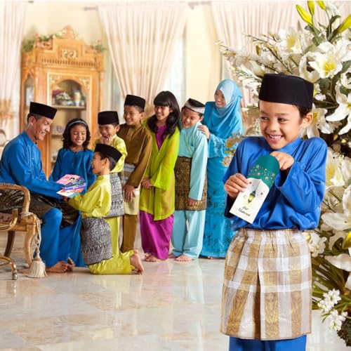 iZoeL 27 STK Eid Umschläge, Eid Mubarak Umschläge, Geldumschläge, Eid-Geldumschläge für Erwachsene und Kinder für Bargeldgeschenke, Eid Mubarak Umschlag, Geldbörse, Geschenke für Familie, Freunde