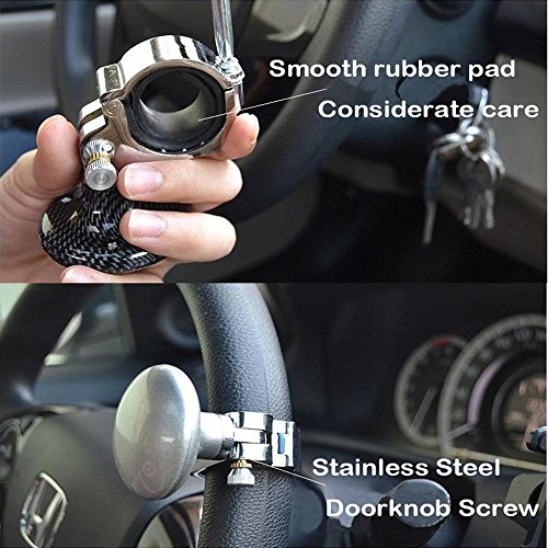 Metal + Abs Truck Steering Wheel Suicide Spinner Handle Power Ball Booster Spin Knob Clamp Fit For Universal Car (Brown) #TOP3