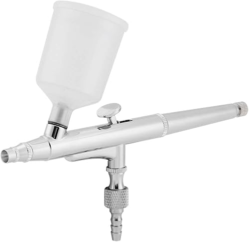 Miniatura 5 de Kit de aerógrafo de doble acción, pistola de pintura de gran capacidad de 0.020 in para arte de pasteles de uñas, cuerpo (0.020 in)