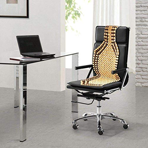 Image of Auto Oprema SW Bead Car Seat Wooden Cover Pad for Acupressure Sitting (Cream)