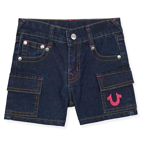 Image of True Religion Girls Jeans Shorts Set Girls Denim Short and Fashion Tee Shirt Clothing Set for Kids