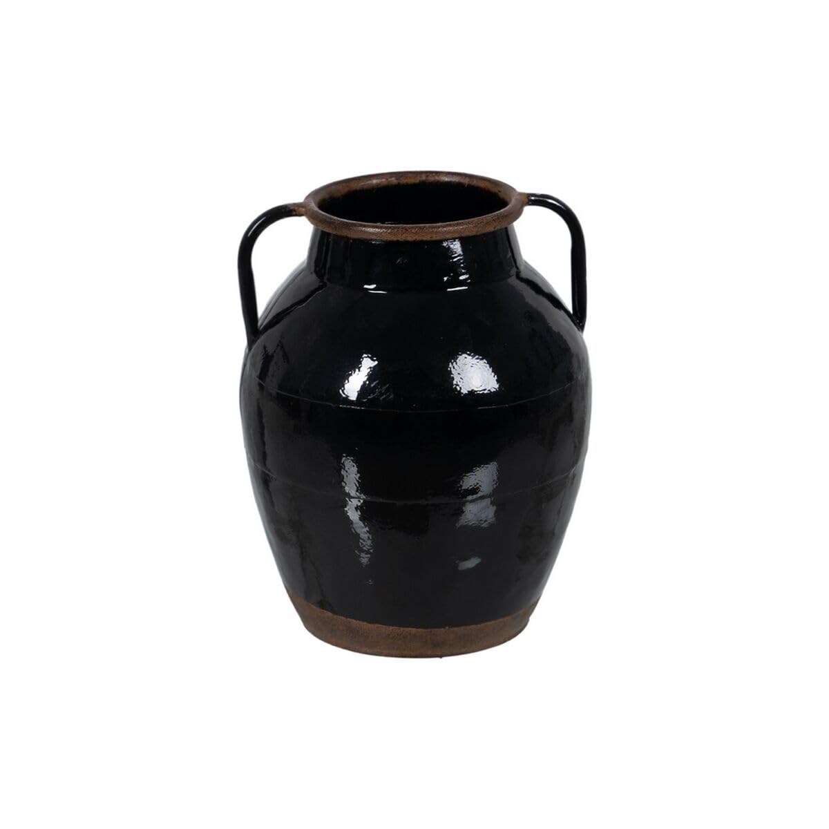 BigBuy Home Vase Black Iron 18.5 x 18.5 x 22 cm