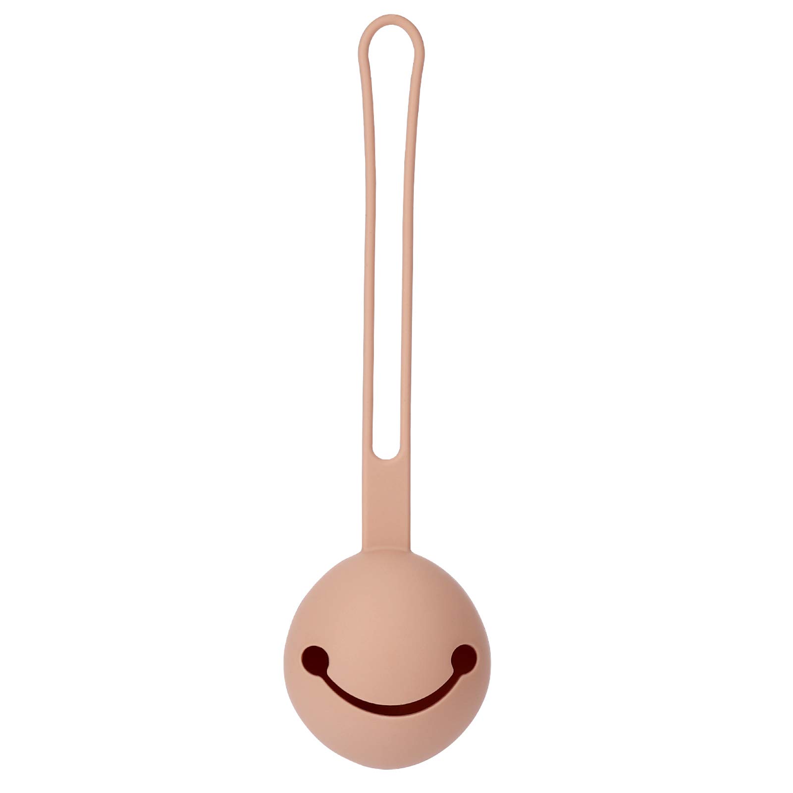 Silicone Pacifier Holder Case, Socub Pacifier Case, BPA Free, Attache to Stroller, Diaper Bag, Easy to Clean, Apricot