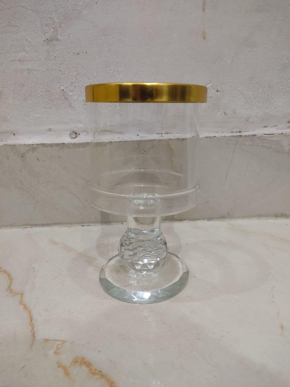 I.K. International Collections, Glass Candle Holder and Tealight Holder for Diwali and Christmas Decorations Tealight Candle Holder in Glass for Home and Office Decor Set of 1