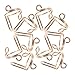 OATIPHO 20 Pezzi Anelli per Unghie Regolabili in Metallo Oro Anelli Riutilizzabili per Unghie Finte Accessori Manicure Eleganti e Facili da Indossare per Donna immagine
