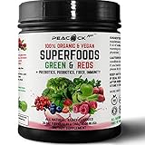 Organic Superfood Reds Greens Prebiotic Fiber Probiotic Immunity Metabolic Powder Mix (1)
