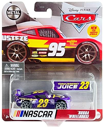 Disney Pixar Cars 2022 Diecast Metal NASCAR Series Torqueberry Juice #23 Next-Gen Racer Bubba Wheelhouse
