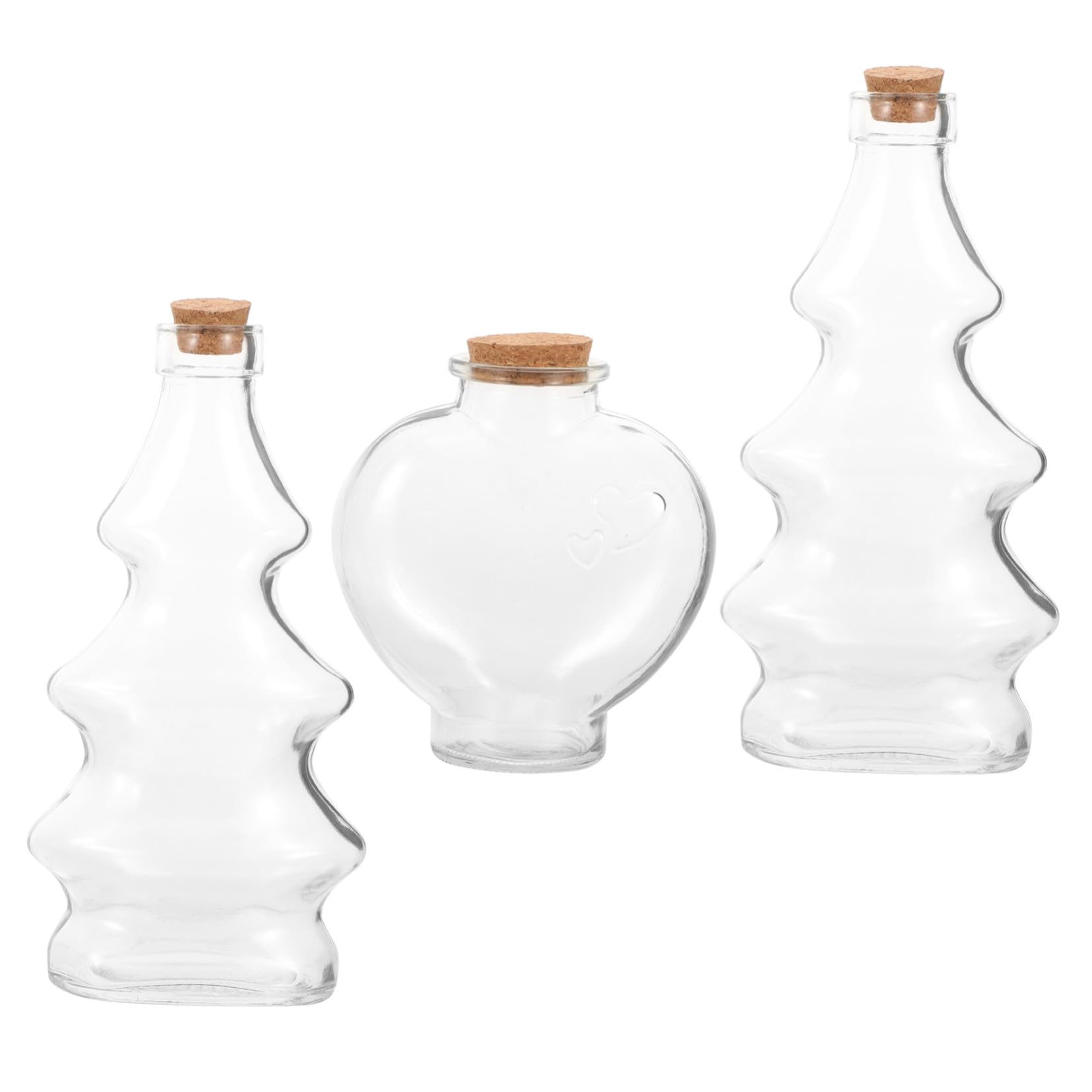 Bouteilles de sable décoratives en verre transparent, lot idéal pour cadeau souvenir de mariage
