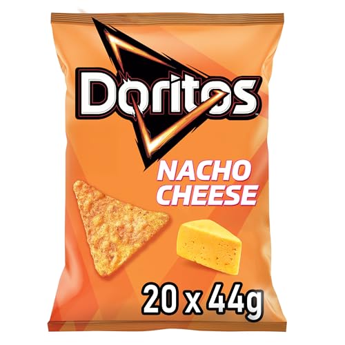 Doritos Nacho Cheese -Tortilla Nachos mit Käse Geschmack - Herzhafter Snack zum Knabbern aus Mais (20 x 44g) 1