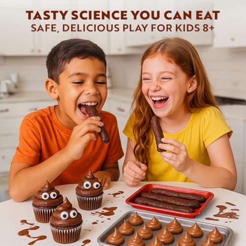 Image of Playz Edible Poo Candy Making Kit for Kids Age 8-12 Years Old with 30+ Fun