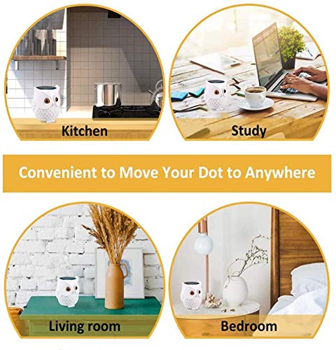 DYTesa Owl Holder Stand, Statue Smart Speaker Holder Stand for 3rd Generation, Cartoon Decor Owl Shape Home Decor, White