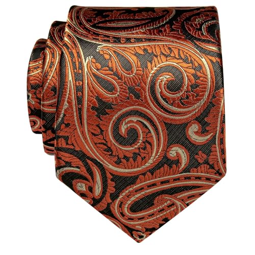 Image of YourTies Paisley Men's Necktie Woven Silk Floral Ties for Men Designer Formal Business Party Wedding