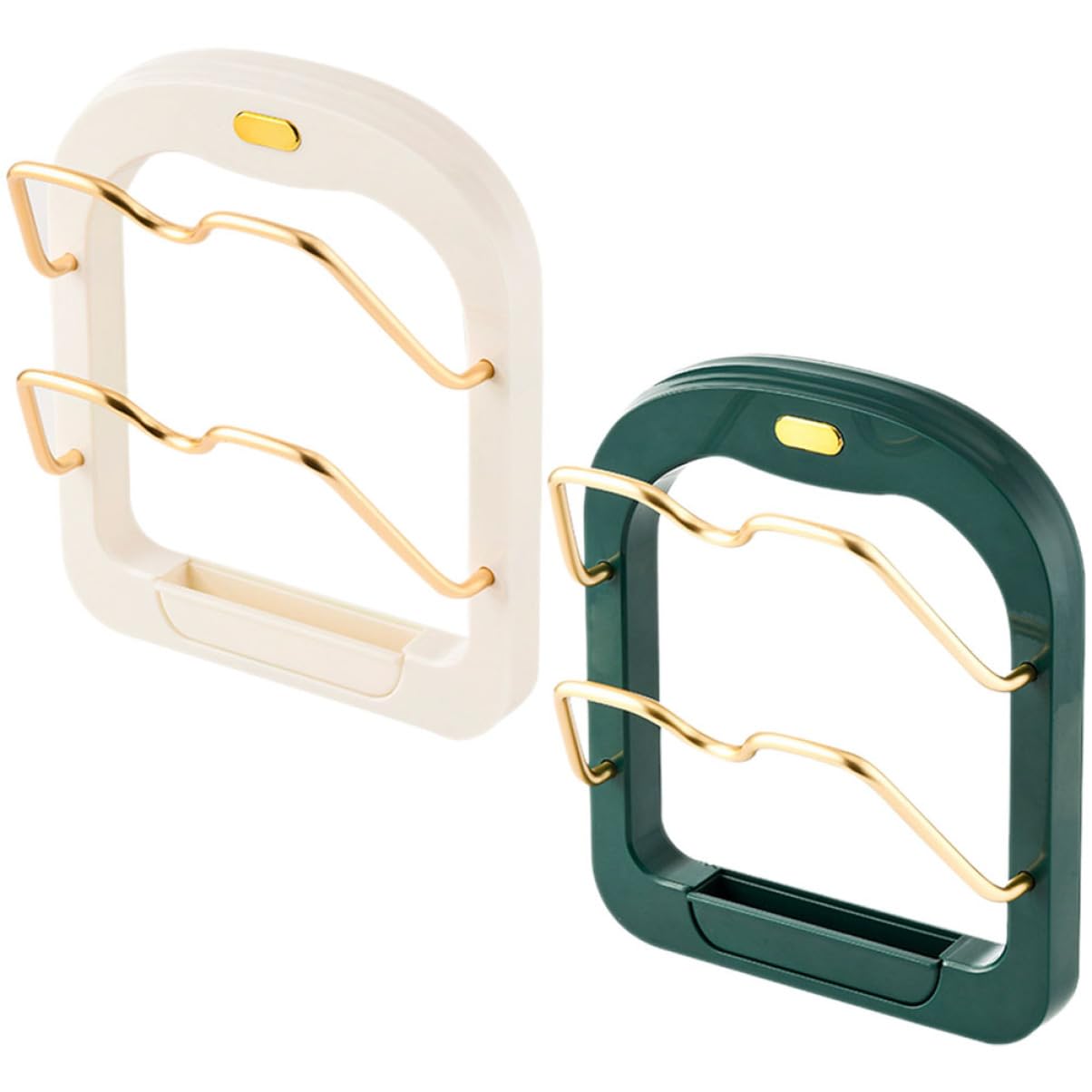 2 Stück Topfdeckelhalter Wand Küchenorganizer Zweilagig ohne Bohren