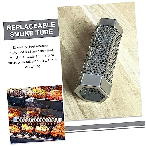 BCOATH Tubo Para Ahumar De Acero Inoxidable Herramienta Para Asar Práctica Accesorio Para Parrilla Reutilizable Tubo Para Ahumar Compacto Para Barbacoas Al Aire - imagen 8