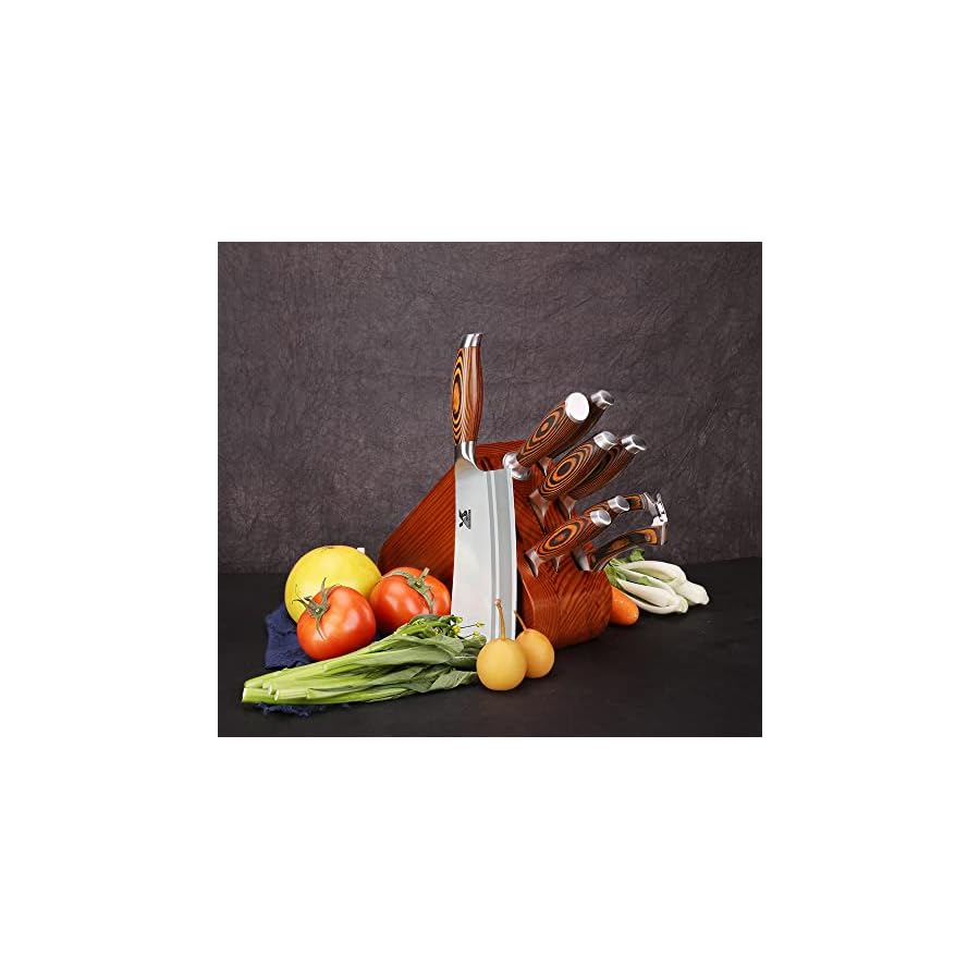 MSY-BIGSUNNY-9pcs-Knife-Block-Set-German-Steel-Kitchen-Knife-Set-with-Bone-Chopper-Precious-Pakkawood-Handle-for-Chef-Knife-Block-Set MSY BIGSUNNY 9pcs Knife Block Set, German Steel Kitchen Knife Set with Bone Chopper, Precious Pakkawood Handle for Chef Knife Block Set