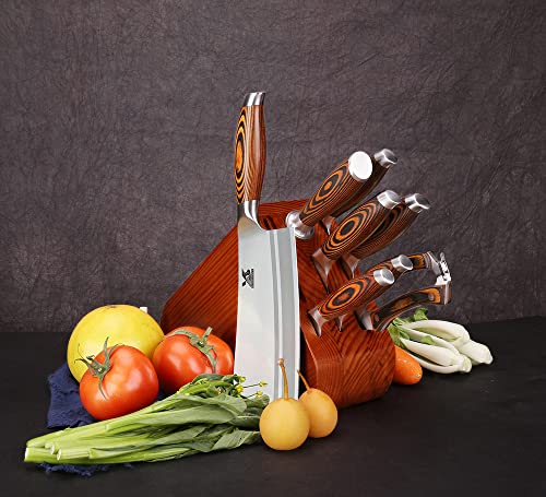 MSY-BIGSUNNY-9pcs-Knife-Block-Set-German-Steel-Kitchen-Knife-Set-with-Bone-Chopper-Precious-Pakkawood-Handle-for-Chef-Knife-Block-Set