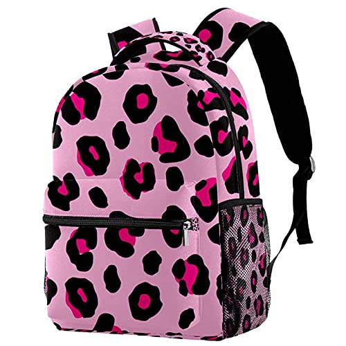 Sac à dos motif léopard vert pour garçons et filles au style unique