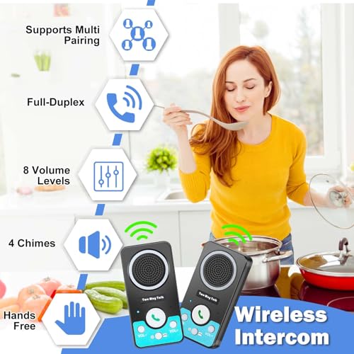 image for UHAXZ Intercoms Wireless for Home, Full Duplex Long Range Wireless Int