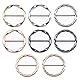 Jamsinmu 8 Stück T Shirt Clips Schal Ring Clip Runder Schnalle Gürtelschnalle mit verschiedenen Farben 35mm