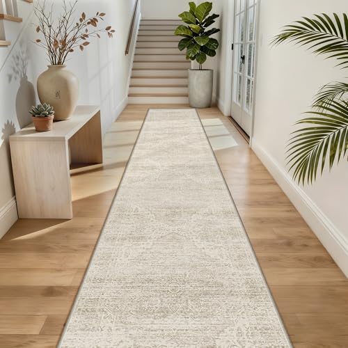 2x12 Runner Rug for Hallways Non-Slip Long Rug Runners,Boho Vintage Washable Kitchen Runner Rugs, Stain Resistant Soft Carpet Runners for Hallway 12ft Entryway Rug