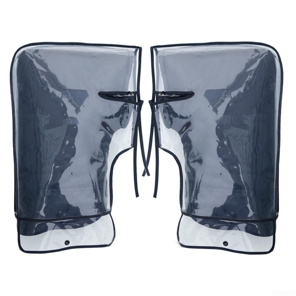 Fundas de manillar de bicicleta de invierno con forro polar, guantes de ciclismo resistentes al viento para montar en clima frío, negro (gris)