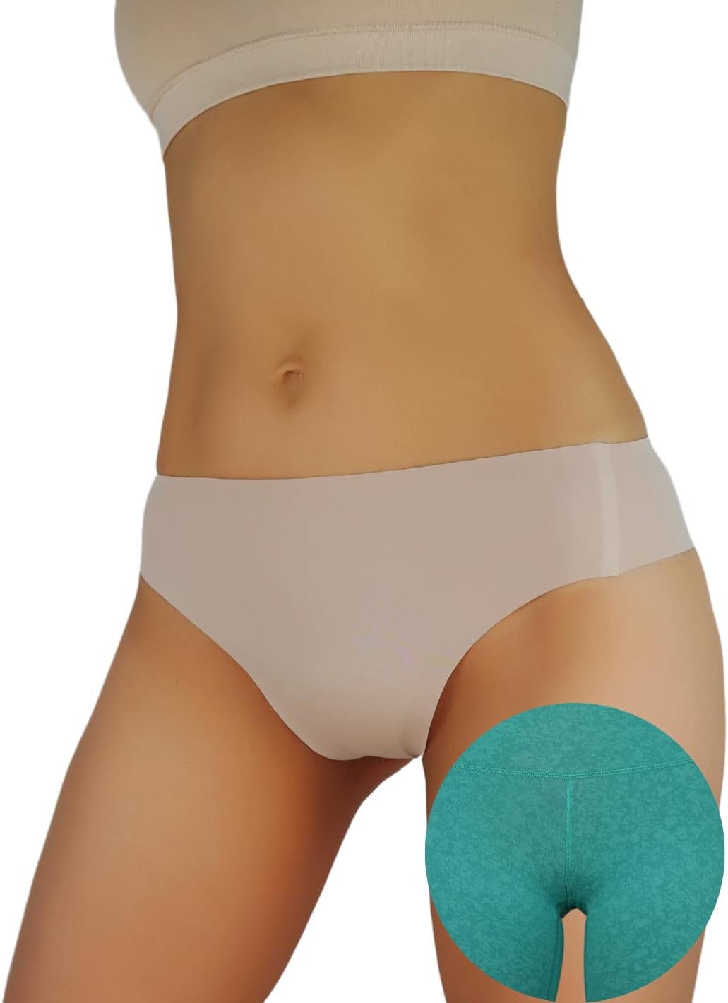 Cameltoe Proof Underwear Thong Underwear for Women – Seamless G String Cotton Thongs – Concealer Panties Nude - Image 2