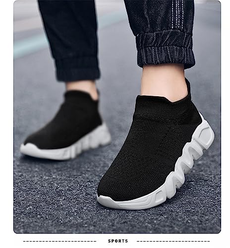 FOFJR Boy Girl Socks Shoes Breathable Walking Shoes Lightweight Non-Slip Sneakers for Children Black3