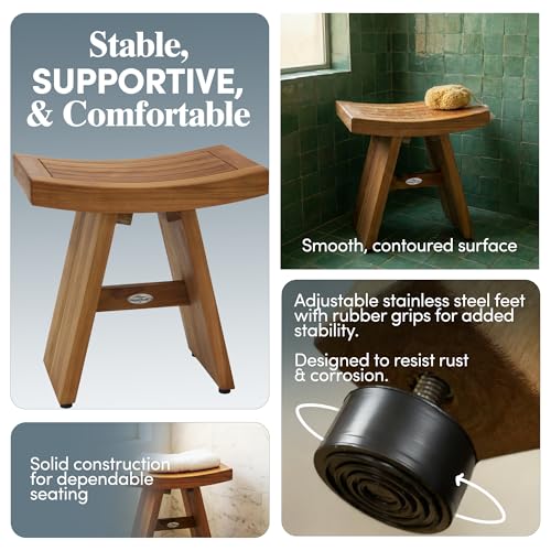 Image of AquaTeak Asia 18 inch Teak Shower Bench