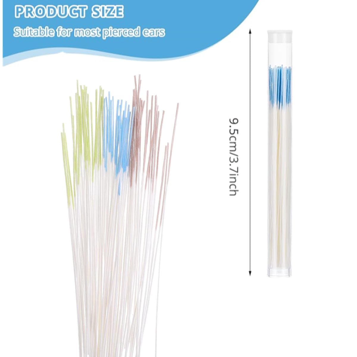 KLINNA 320 Ohrloch Reiniger Stäbchen - Piercing Pflege Für Saubere Ohrlöcher | 320 Stück Set