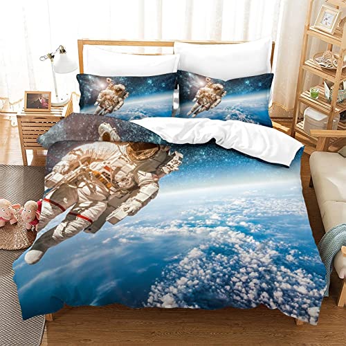 Housse de Couette Space Astronaut en 3D pour Lit d'Adolescent