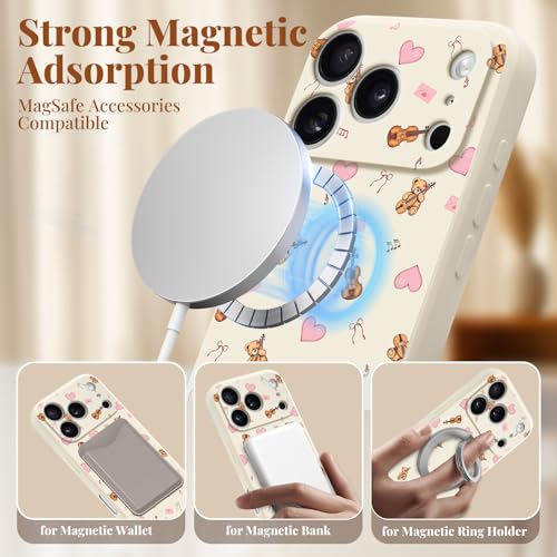 Coque silicone iPhone 17 Pro Max blanc premium avec étui magnétique - 3