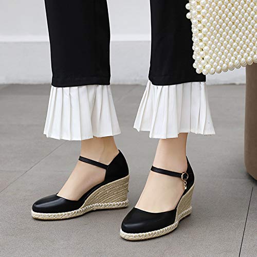 Gicoiz Closed Toe Espadrilles Wedges Women Platform Bowtie Sandals4