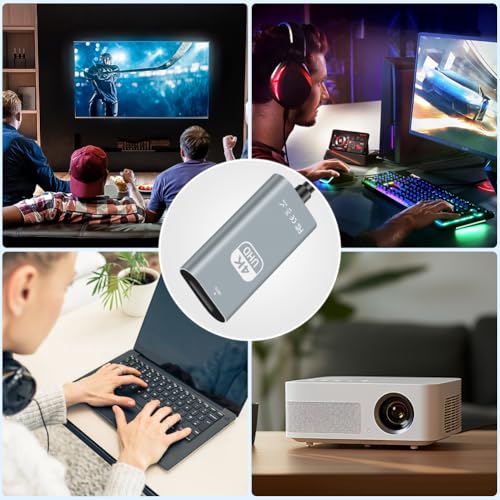 Image of AXFEE USB C to HDMI 4K Adapter, Type C to HDMI Adapter with Audio Video Output Compatible with iPhone 16 /15Pro /Max, MacBook iPad Pro, iPad Mini 6, Surface Pro /Go, S23, Pixelbook