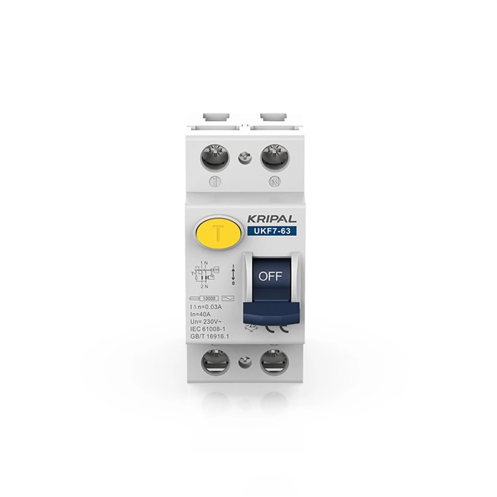 Protection contre les fuites de courant court et surcharge : disjoncteur 2P 80A