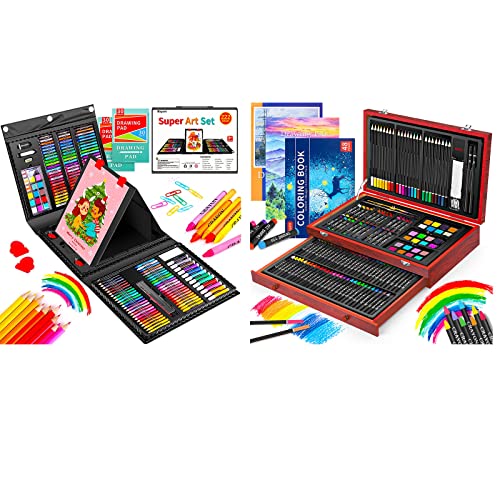 iBayam 222 Pack Drawing Kits & 150-Pack Deluxe Wooden Art Set