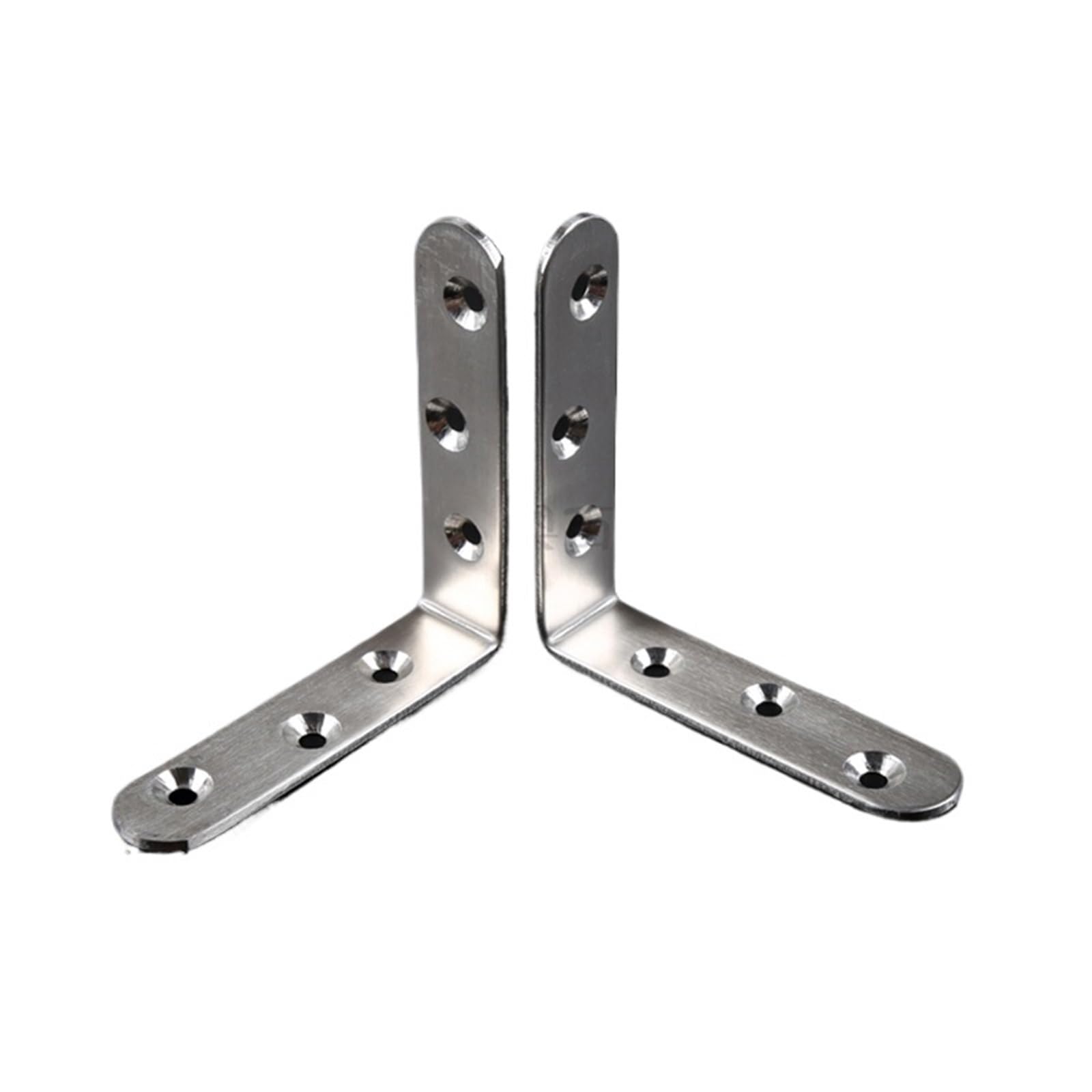 Staffe Angolari 10 pezzi di elementi fissaggio in acciaio inossidabile, supporto angolare protezione for mobili(80x80x20mm)