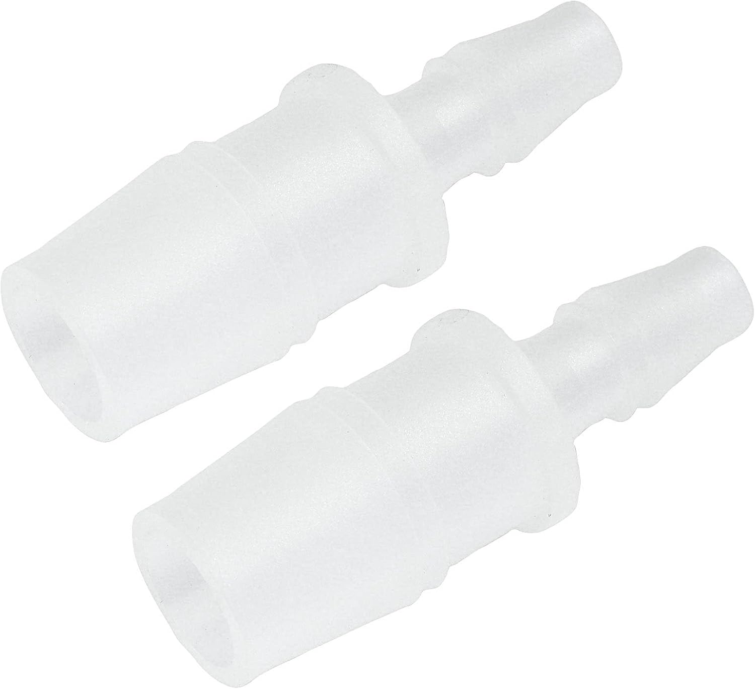 Murtenze 2 Pack Plastic Hose Barb Reducer Fitting, 1/2" to 1/4" Barbed Union Adapter Splicer Mender for Gas Liquid Air
