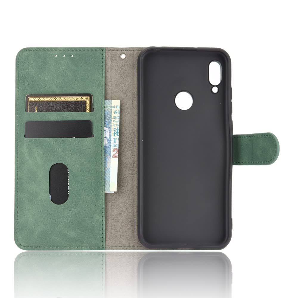 Custodia compatibile con HUAWEI P SMART (2019) / honor 10 LITE/POT-LX3 POT-LX1 POT-AL00 COVER flip STAND LIBRO GEL protezione magnetica TPU eco pelle PORTAFOGLIO (verde