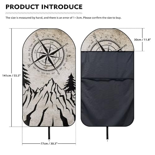Image of Mountain Car Seat Towel Cover Fashion Auto Interior Waterproof Soft Auto Seat Covers Anti-Slip Vehicle Seat Protector Universal Size Fit for Most Cars SUVs Trucks Vans